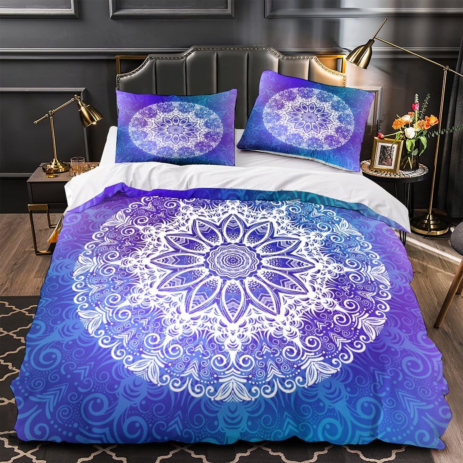Motif de mandala parure de lit bohème pour chambre d'enfant
