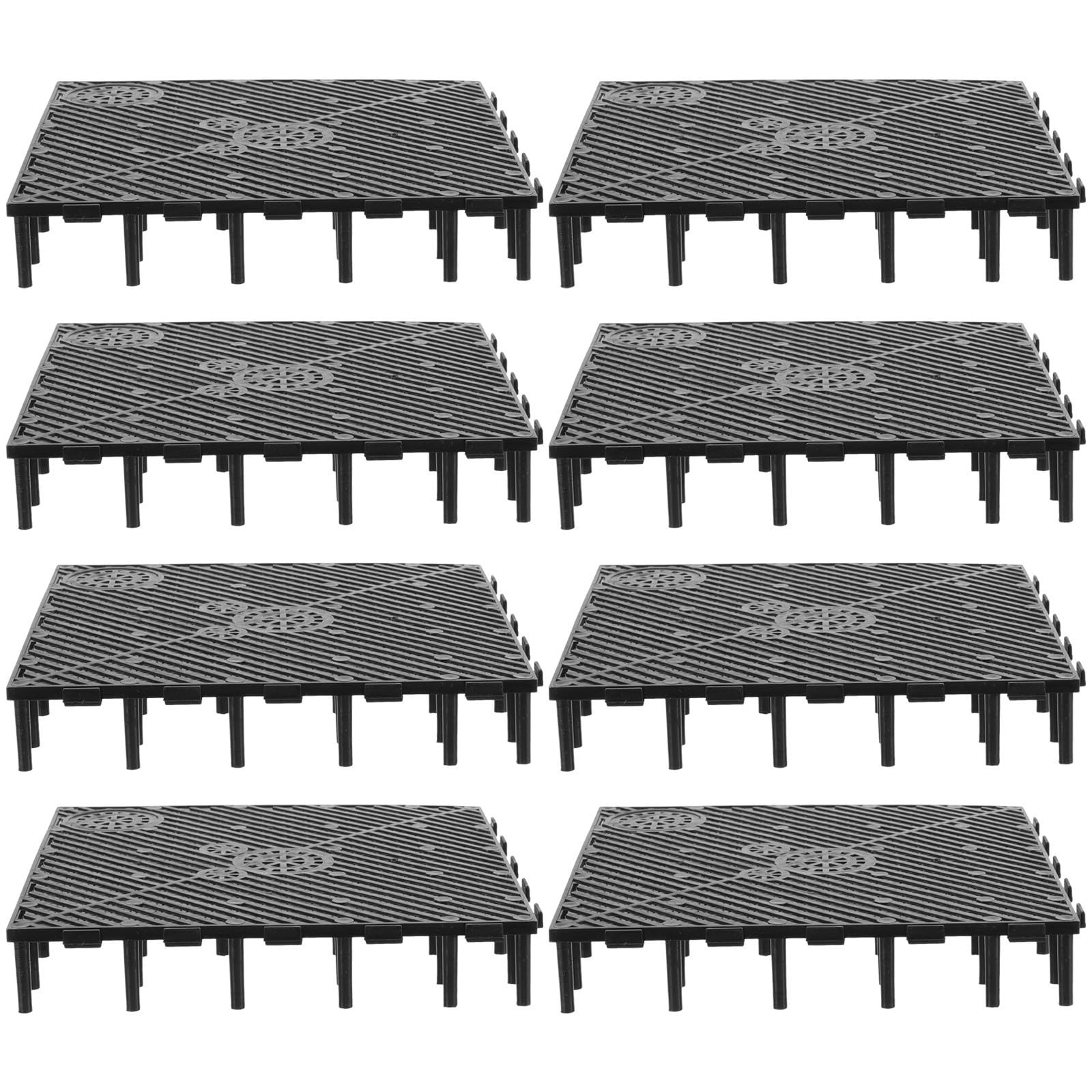 20 Stück PVC Bodenfilterplatte für Aquarien mit Steckverbindung und Splicing Kombination Schwarze Filterplatte für Fischbecken und Zucht von Meeresfischen