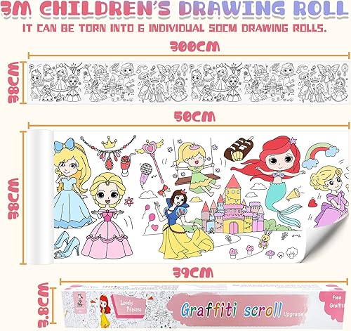 Miniatura 2 de ASOUNY - Rollo de papel para colorear para niños 118 x 149 pulgadas papel de dibujo de pintura papel de relleno de color rollo de papel de dibujo