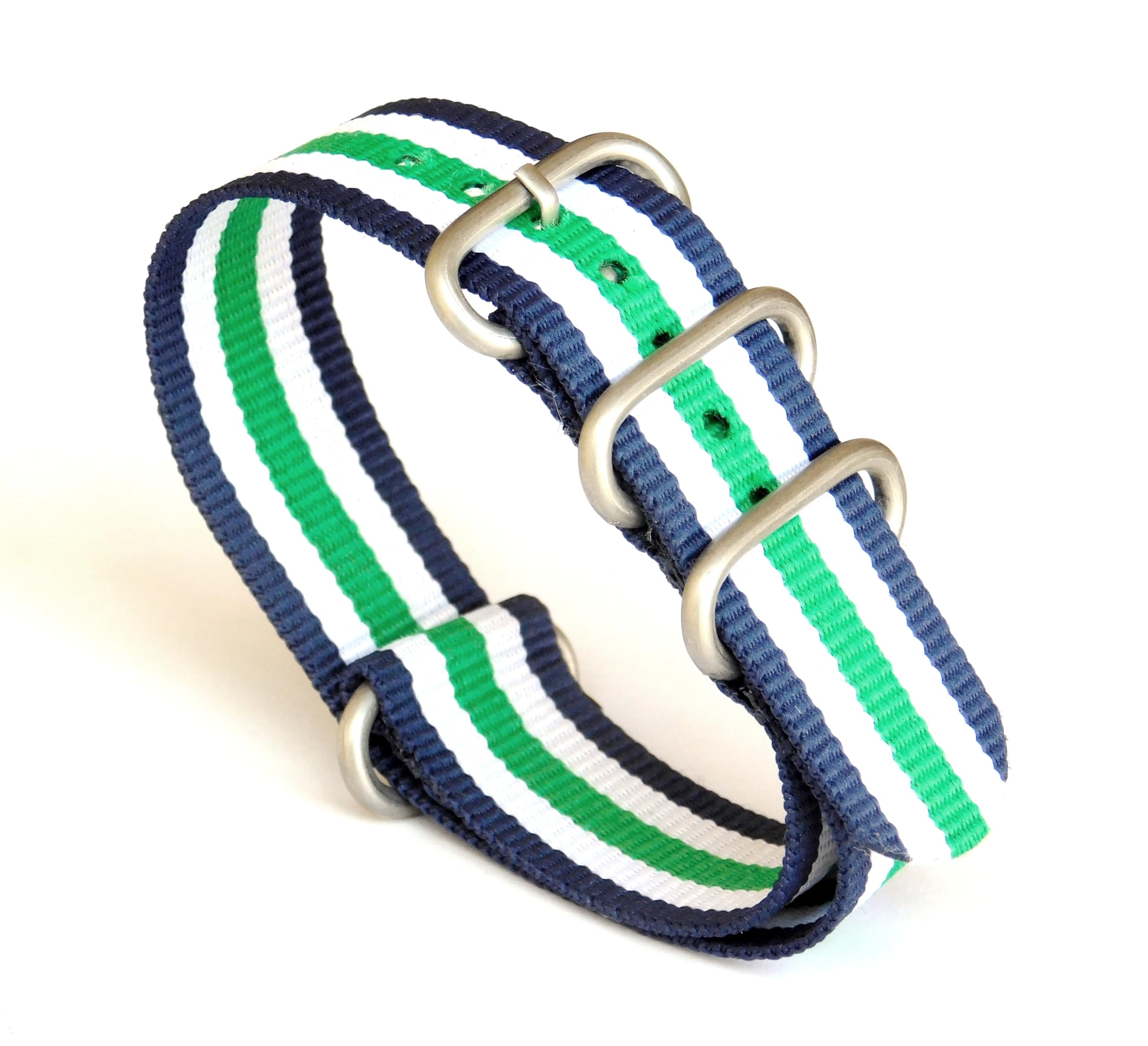 20mm Stech Nylon Nato Strap For Watch (Blue/White/Green/White/Blue) (B09QJYRLTQ) Amazon Price History, Amazon Price Tracker