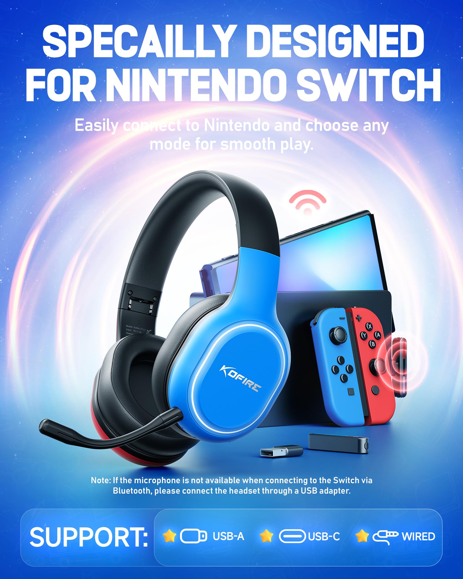 Switch Wireless Headphones Bluetooth Headphones Gaming Headphones