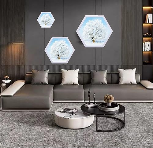 Miniatura 9 de Marco de fotos en forma hexagonal de madera para colgar en la pared, para decoración de pared del hogar, oficina, galería de pared, marcos de fotos