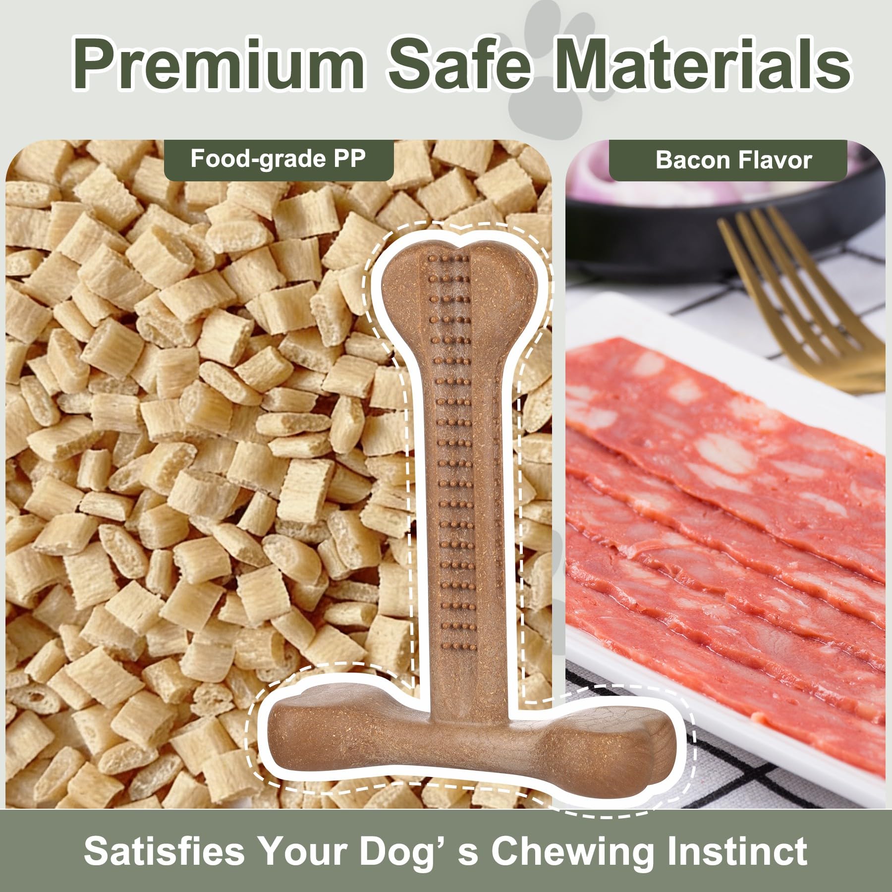 Juguetes masticables para perros para masticadores agresivos, paquete de 2 juguetes resistentes de hueso de perro para razas pequeñas, medianas y grandes para mantenerlos ocupados (mediano