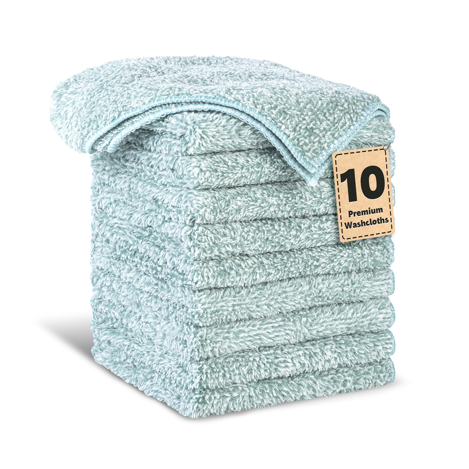 Premium Washcloths - 10 Pack Super Soft -12