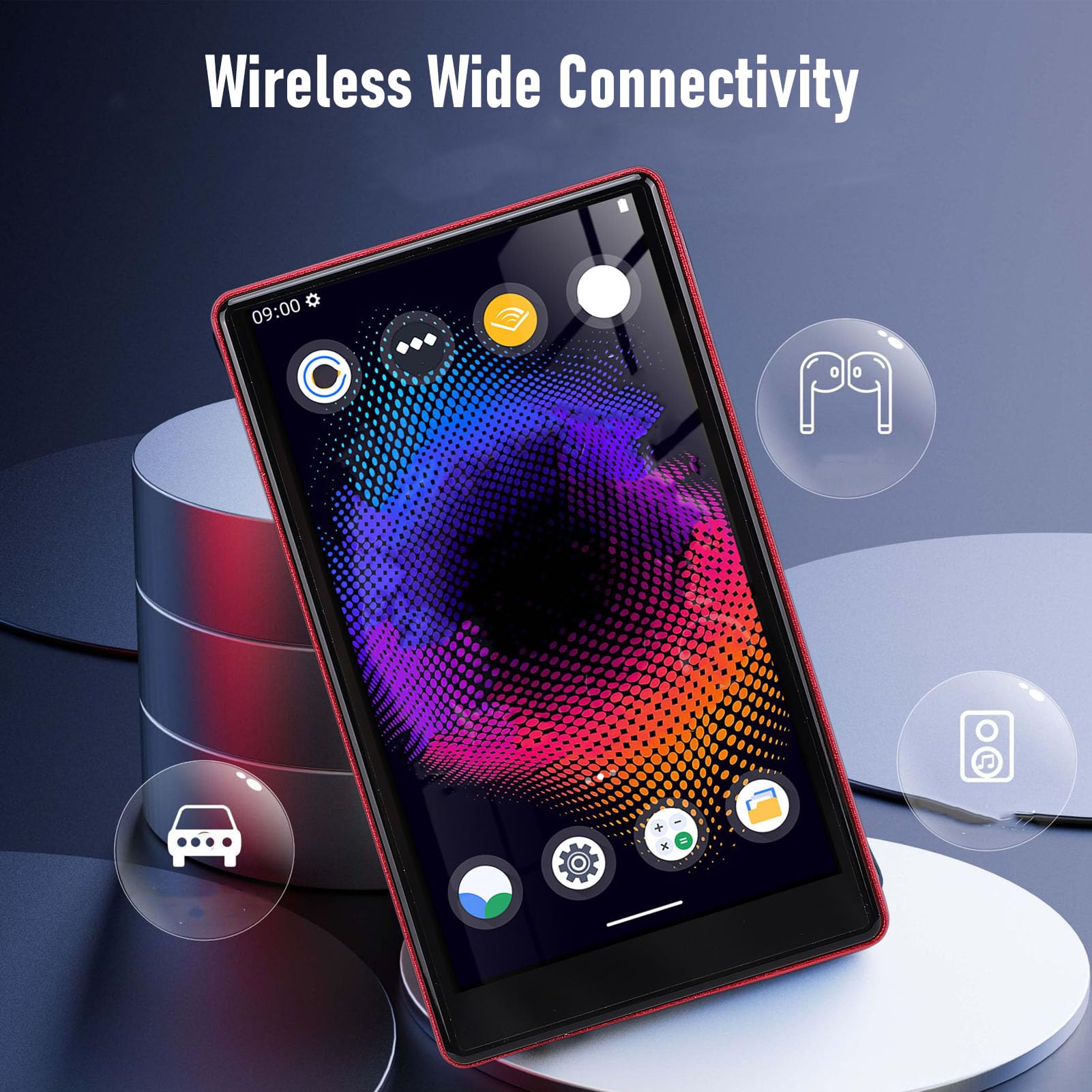 Reproductor de MP3 de 128 GB con Bluetooth y WiFi Pantalla Táctil de 5 Pulgadas Audio HiFi Reproductor de Música de 8 Núcleos con Expansión de 256 GB para Niños Adultos Viajes Gimnasio