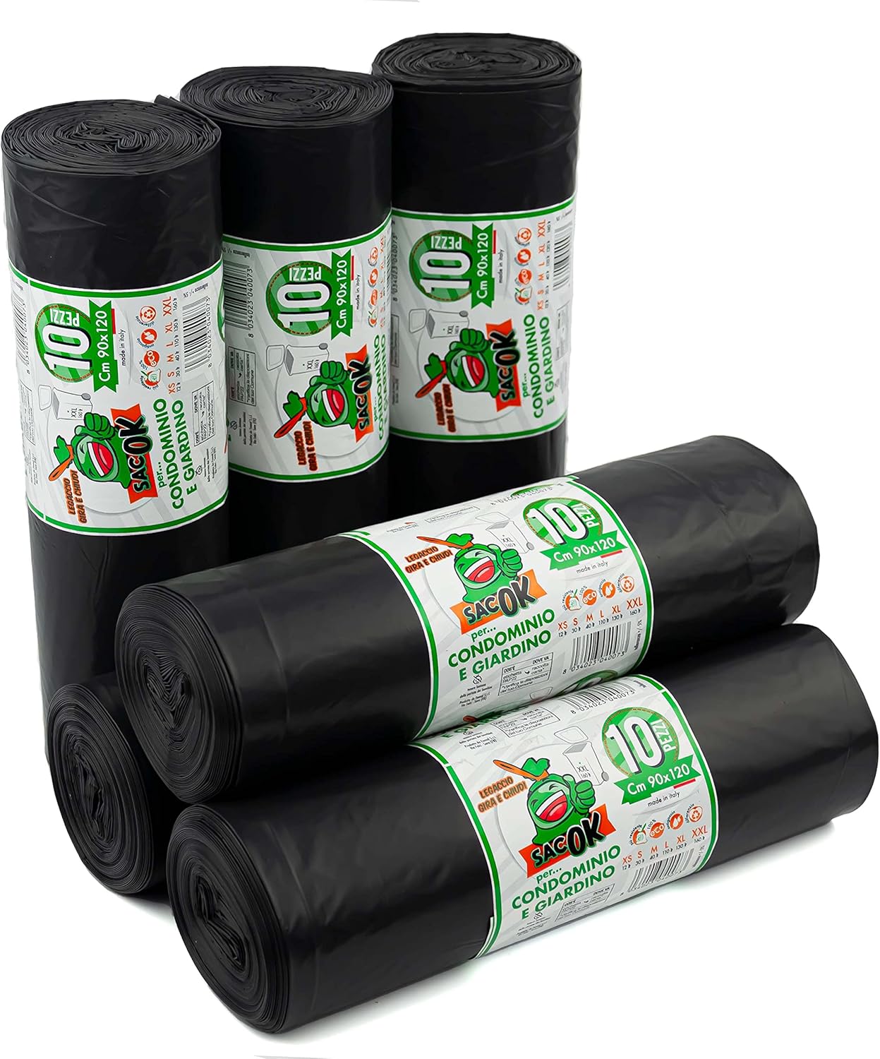 Sacchi Neri Per Spazzatura 120 Litri - 200 Pezzi 90x120 Cm, Resistenti E Ecologici - Foto 12