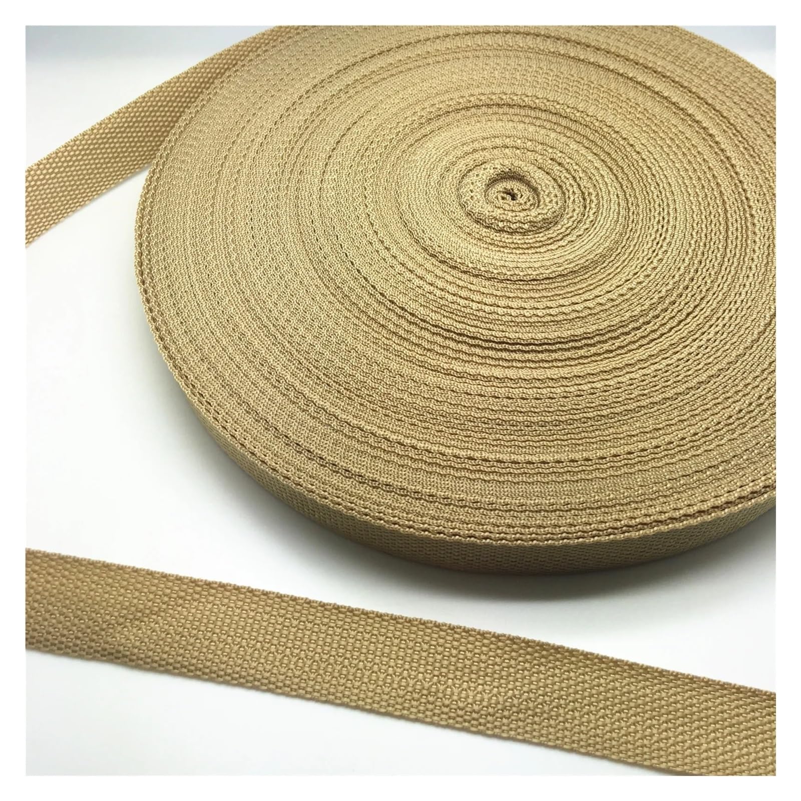 Webbing 5Yards 20mm Wide Strap Nylon Webbing Knapsack Strapping Safety Belt DIY Pet Rope Sewing Crafts(Khaki)