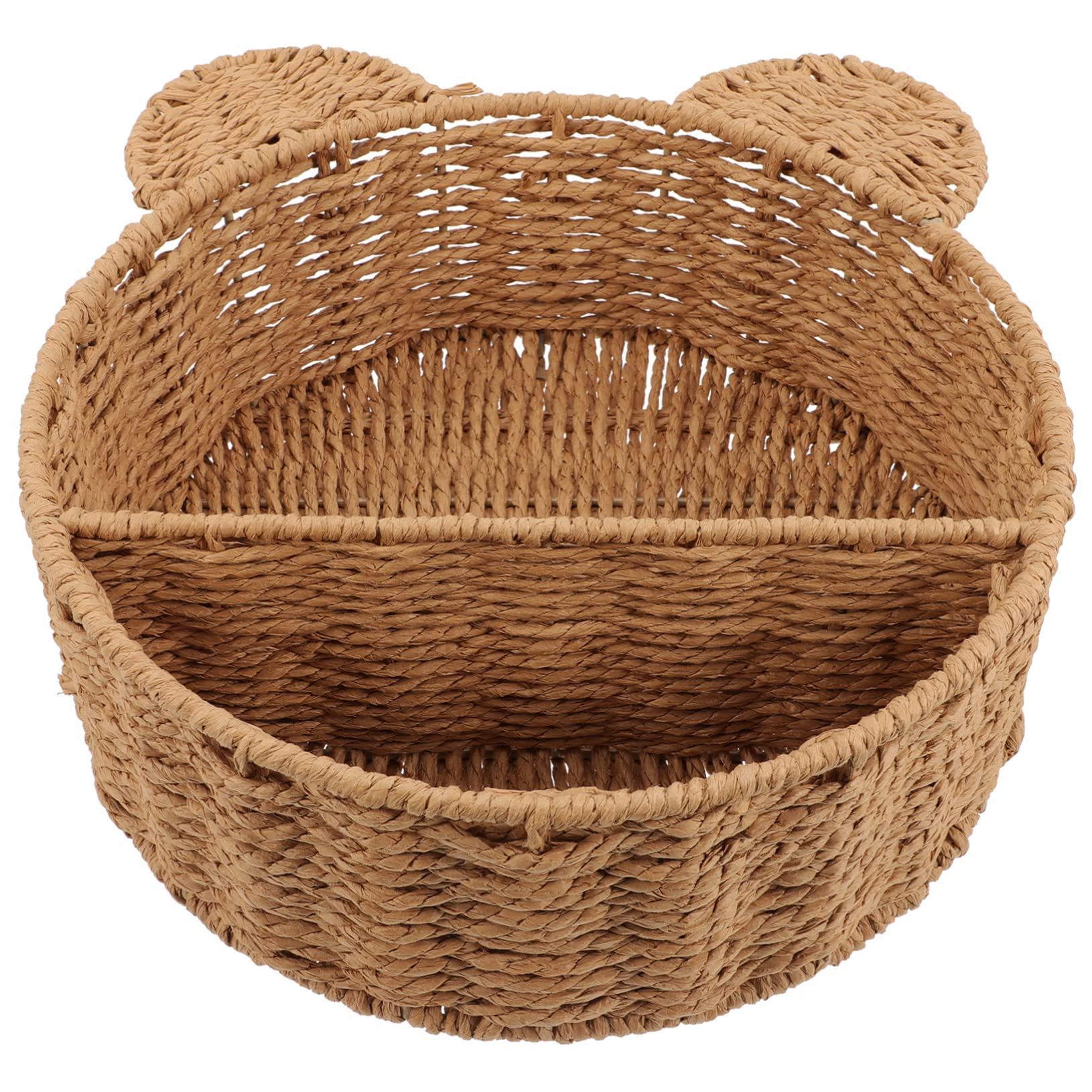 Healifty Woven Wall Shelf Organizer Rattan Hanging Storage Basket for Home Decor for Bedroom Bathroom Natural Material for Books Plants Boho Style Wall Decor