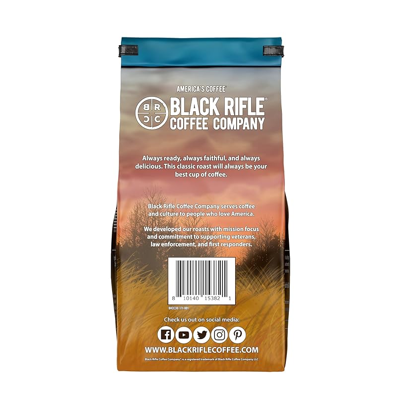 Black Rifle Coffee Company Loyal Spirit, 18oz Bag, Ground Coffee Light Roast - Roasted Blend Made from Arabica Beans - Colombian & Brazilian Beans - Veteran Founded & American Made Loyal Spirit 18 Ounce (Pack of 1)