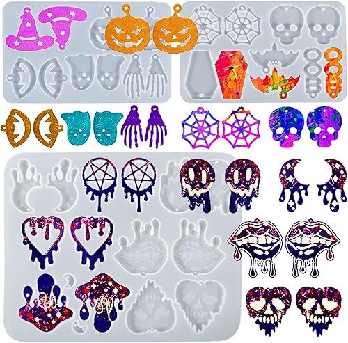 Miniatura 7 de 4 moldes únicos para aretes, moldes de silicona para resina epoxi, llavero colgante de joyería, molde geométrico, corazón, corazón, molde irregular,