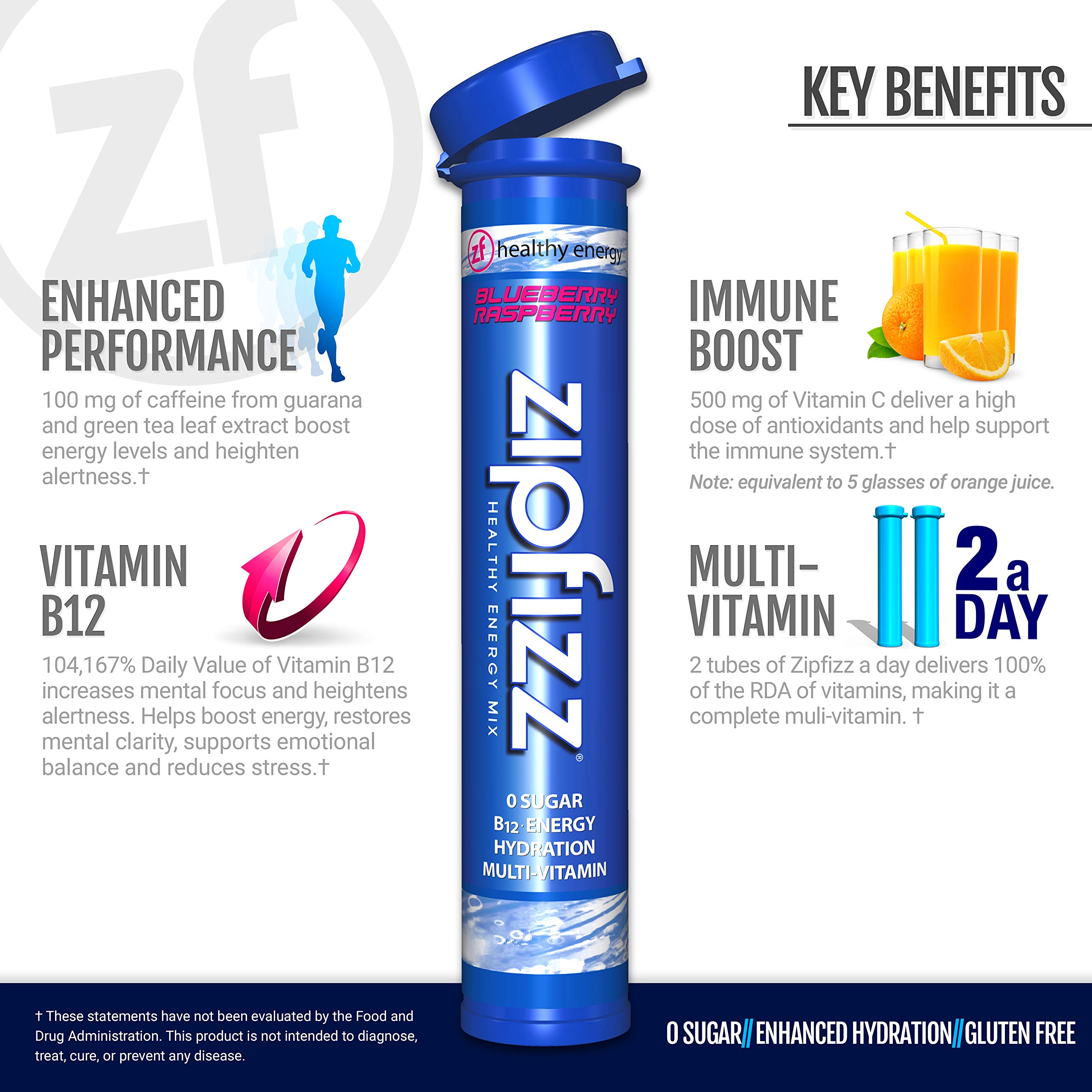 Buy Zipfizz Healthy Energy Drink Mix, Hydration with B12 & Multi