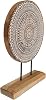 Escultura de mesa de madera tallada a mano grabada, estatua para hogar, decoración para sala de estar, dormitorio, oficina, escritorio, gabinetes, estante (blanco natural) 5