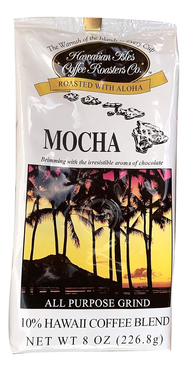 Hawaiian Isles Kona Coffee Co. Mocha 8 ounce bag (226.8g
