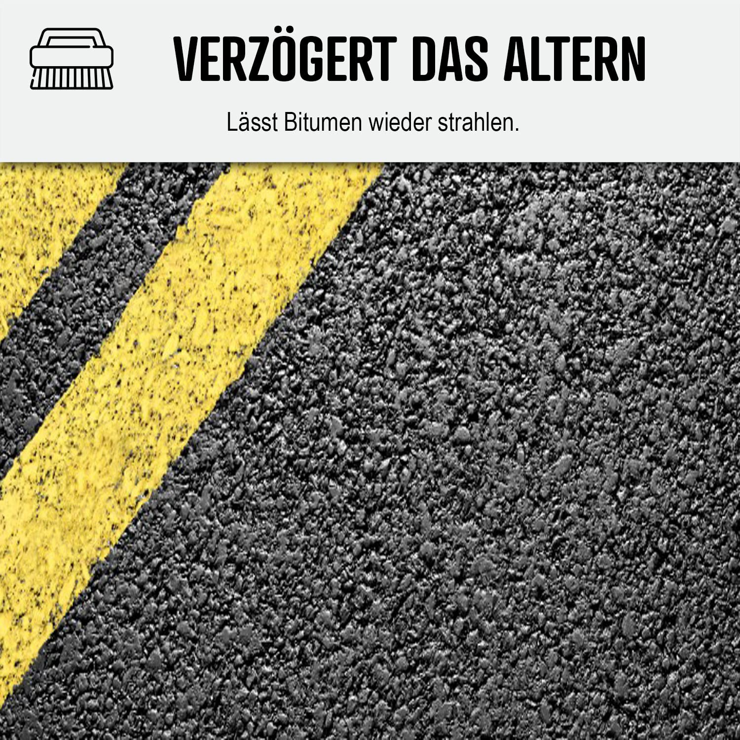 Bitumenfarbe/Teerfarbe: Harzbodenbeschichtung für Asphalt, Teer, Belag - ARCASPHALT Grau - 15 kg (bis zu 30 m² in 2 schichten)