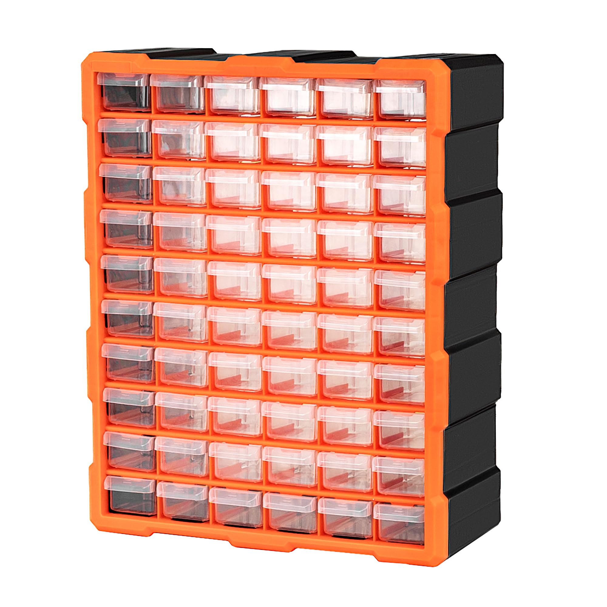 simpa 60 Multi Drawers Plastic DIY Tool Bit Storage Organiser Cabinet. Screws, Nails, Wall Plugs, Drill Bits, Nuts & Bolts Storage Organiser. 46cm (H) x 37cm (W) x 16cm (D)