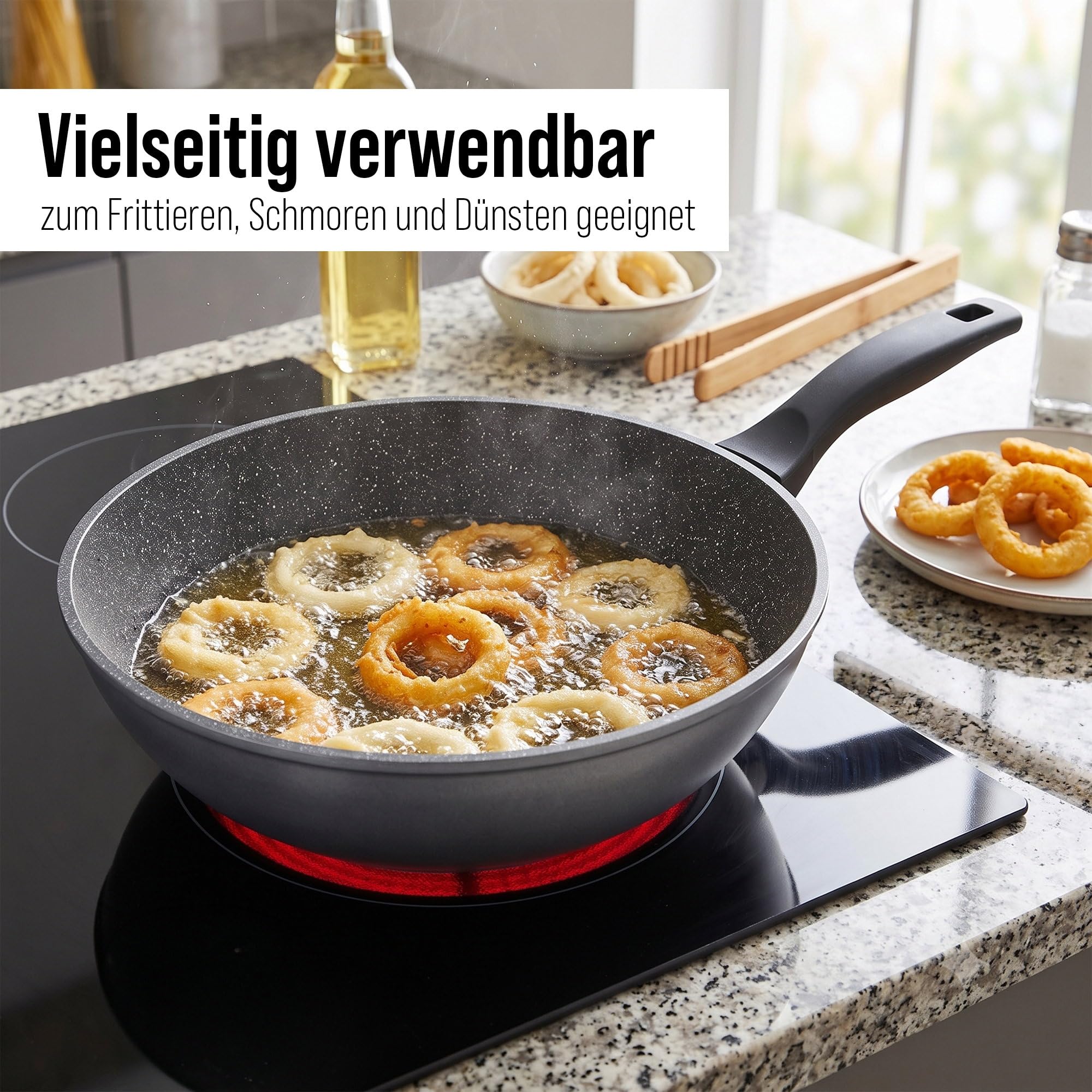 STONELINE® Wok 30 cm, adatto per piani cottura a induzione