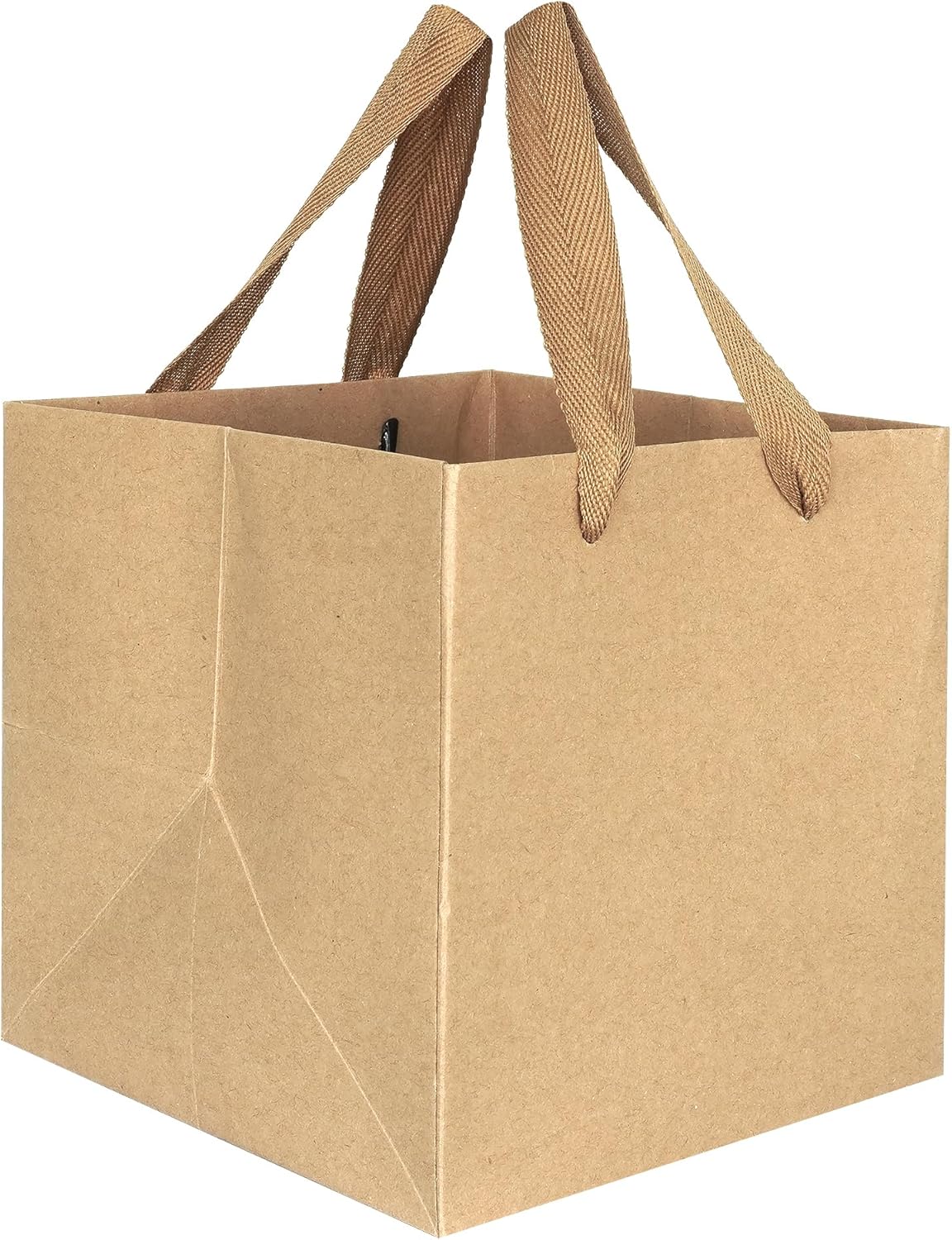 IN-JOOYAA Pink Square Gift Bags Large Paper Bags Party Favor Bag with Rope Handle 10 Pcs (12 x 12 x 12 in, Pink)