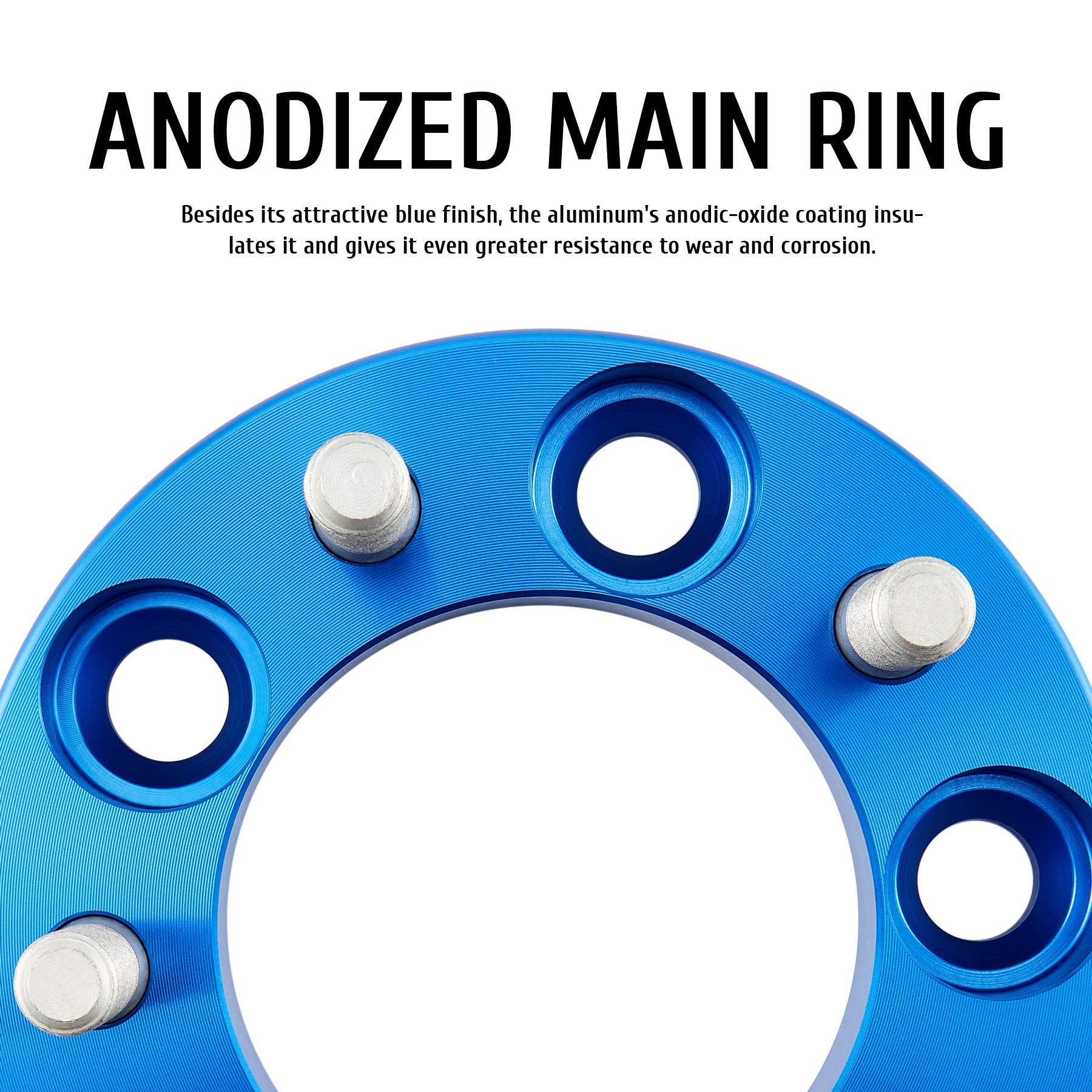 Orion Motor Tech 5x4.5 Wheel Spacers 1 inch 82.5mm Bore with 1/2"20 Studs Compatible with Ford