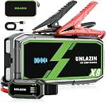 X8 10000A Jump Starter Portable Jumper Starter pour tous les gaz & Moteurs diesels 12V Boîte de saut pour démarreur de voiture & Booster de batterie, QC 3.0 Chargez vite, LED Voiture légère