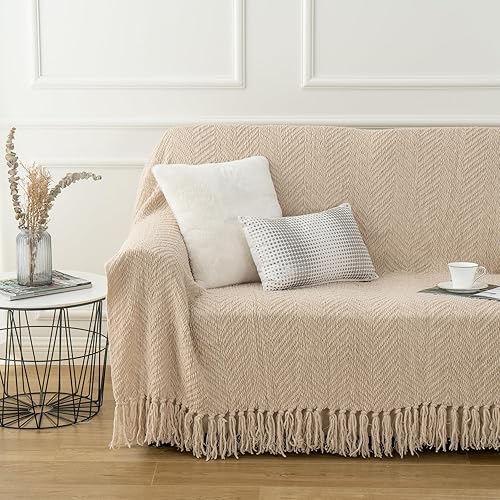 Miniatura 7 de Battilo - Cobija tejida con textura en zig-zag de 60 pulgadas x 50 pulgadas