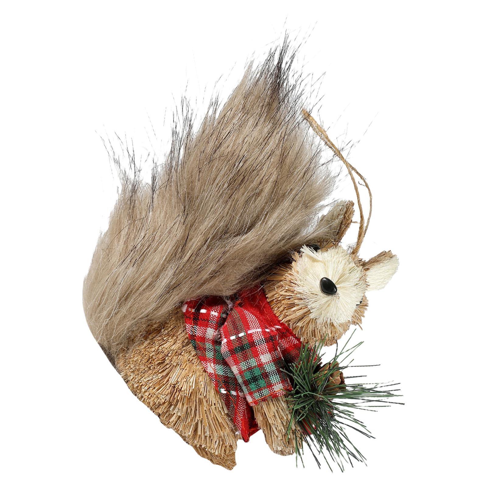 Buxuaaaa Holiday Squirrel Ornament for Christmas Decorations Rush Grass Foam Craft Holiday Tree Window Decoration Friendly Christmas Tree Pendant