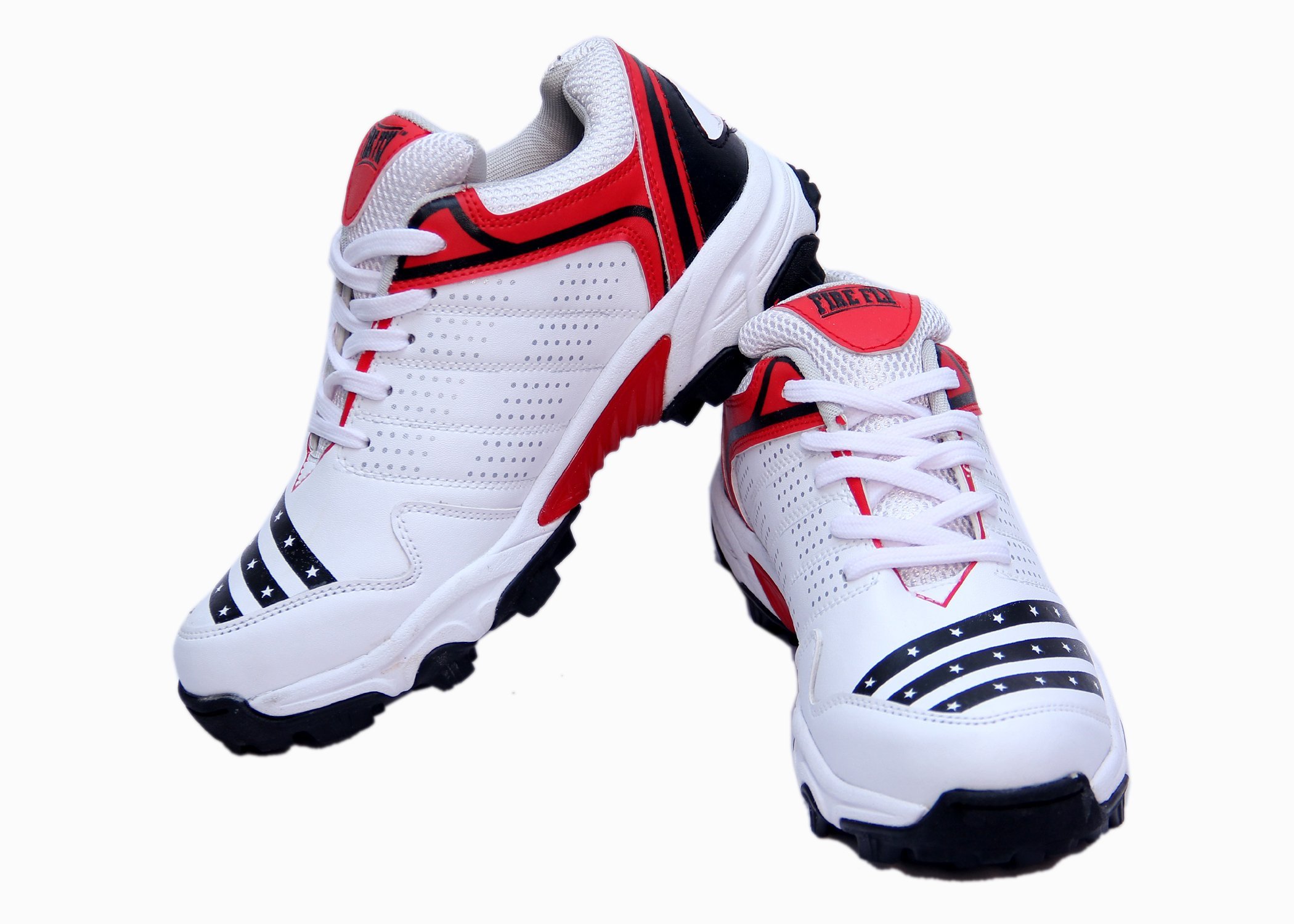 CW Firefly All Rounder Cricket Shoes Sports Cricket Shoe Breathable Lightweight White Shoes for Men (White, 8)-picture-18