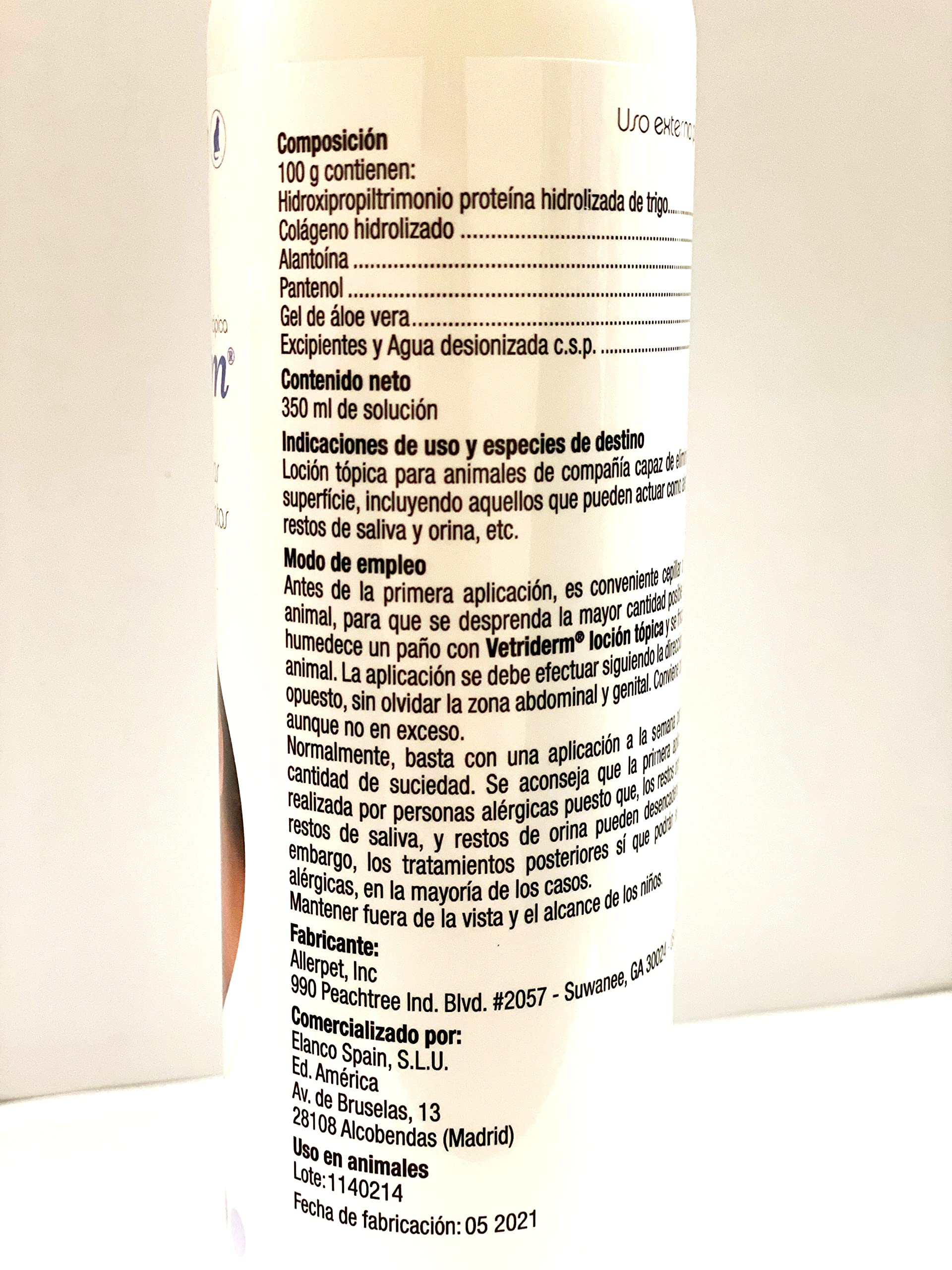VETRIDERM SOLUCION TOPICA 350ML