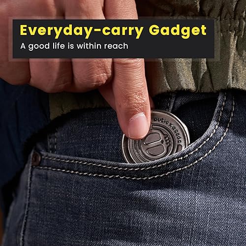 Miniatura 5 de SOWSON Haptic Coin Fidget Slider, juguete de metal para ansiedad con clicker, moneda para aliviar el estrés y la ansiedad para TDAH, control