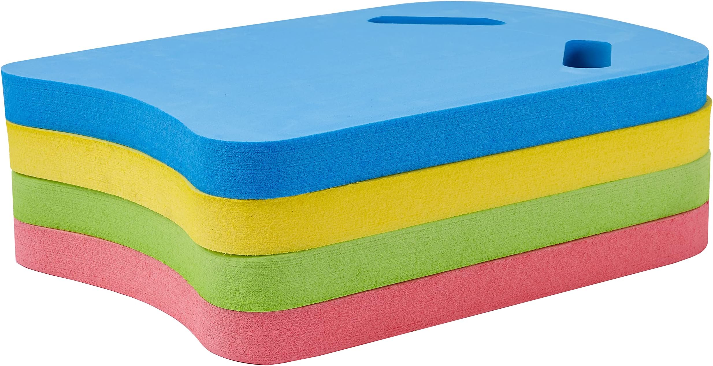 BRAMBLE Swim Floats Kids/Adults - Swimming Aid Kickboard Swimming Pools, EVA Foam Red, Yellow, Blue & Green - 39 x 27.5 cm