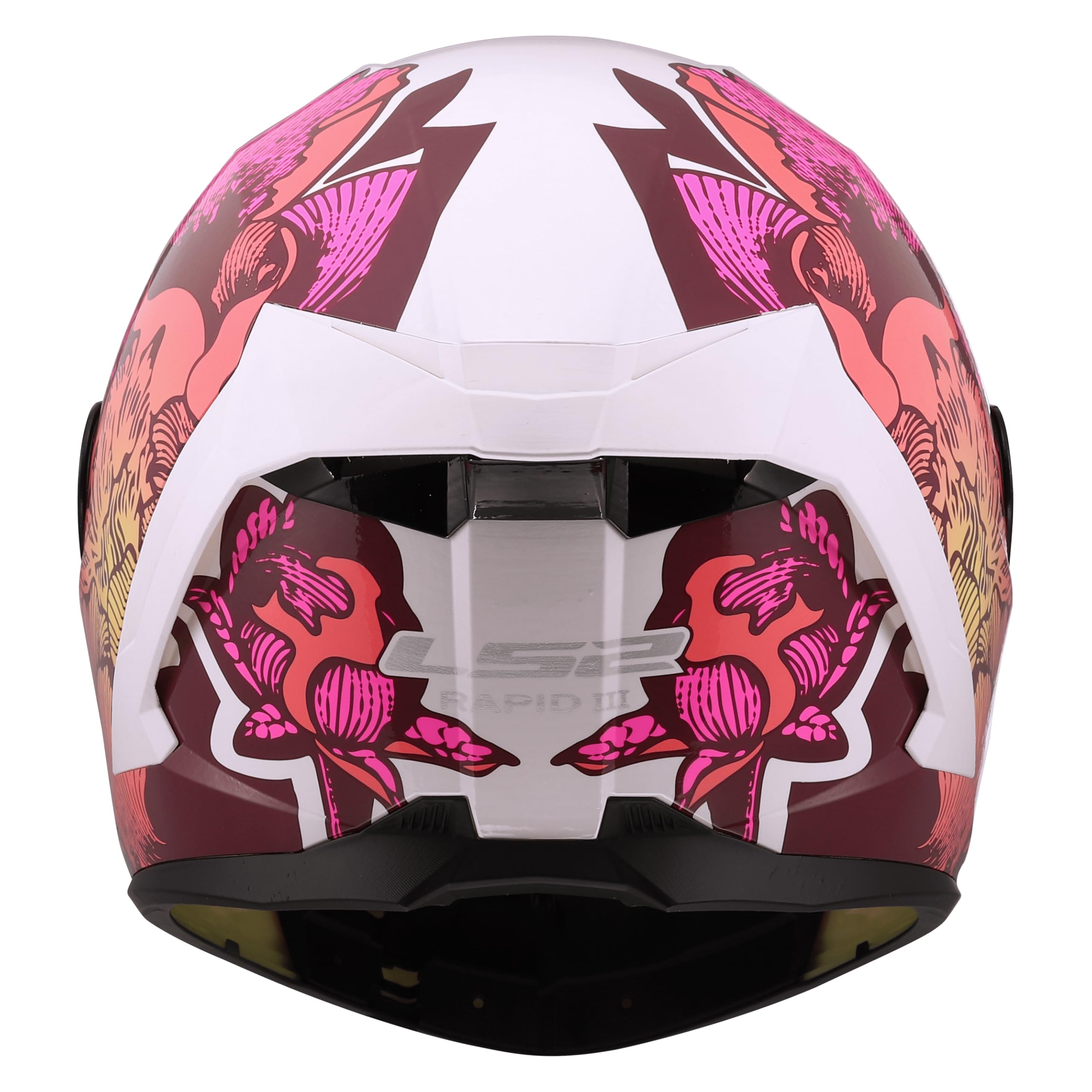 LS2, Casco Moto Integral RAPID III POPPIES II White Pink, S