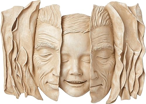 Miniatura 2 de Design Toscano NG34490 Escultura de pared de niño en corazón, marfil antiguo