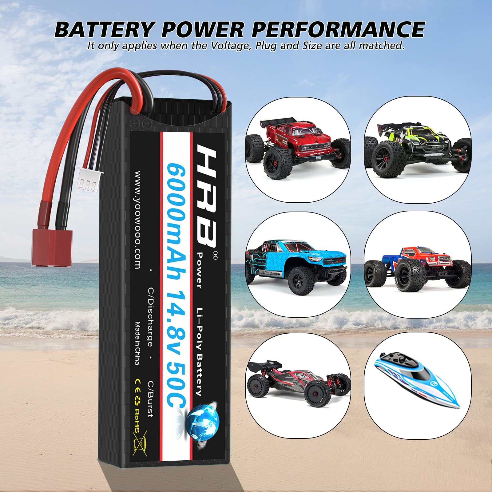 Hrb 4s Lipo Battery Hrb 11 1v 6000mah 50c Hardcase Lipo Battery
