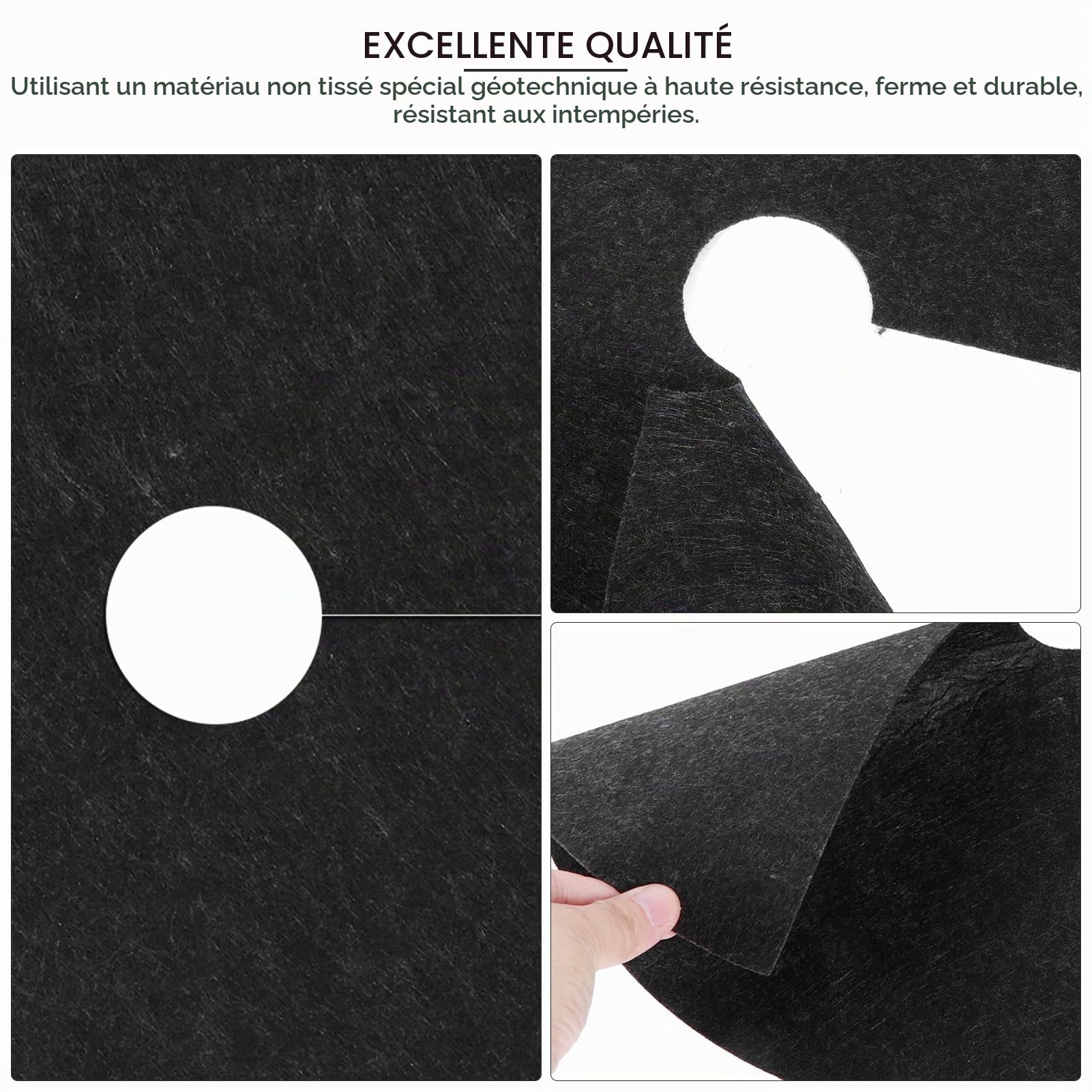 30 Pack Anneau de Tapis de paillis d'arbre Anti-Herbe recyclé, Couverture végétale de Tapis de Protection d'arbre dégradable pour la Protection des Racines de contrôle des Mauvaises Herbes