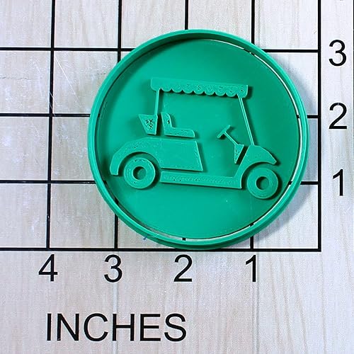 Miniatura 2 de Golf Cart Fondant Cookie Cutter AND Stamp #1639