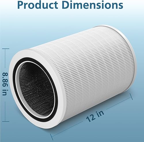 Miniatura 8 de Filtro de repuesto True HEPA 12010 compatible con purificador de aire Clorox 11010 y 11011, habitaciones grandes de hasta 1,500 pies cuadrados,