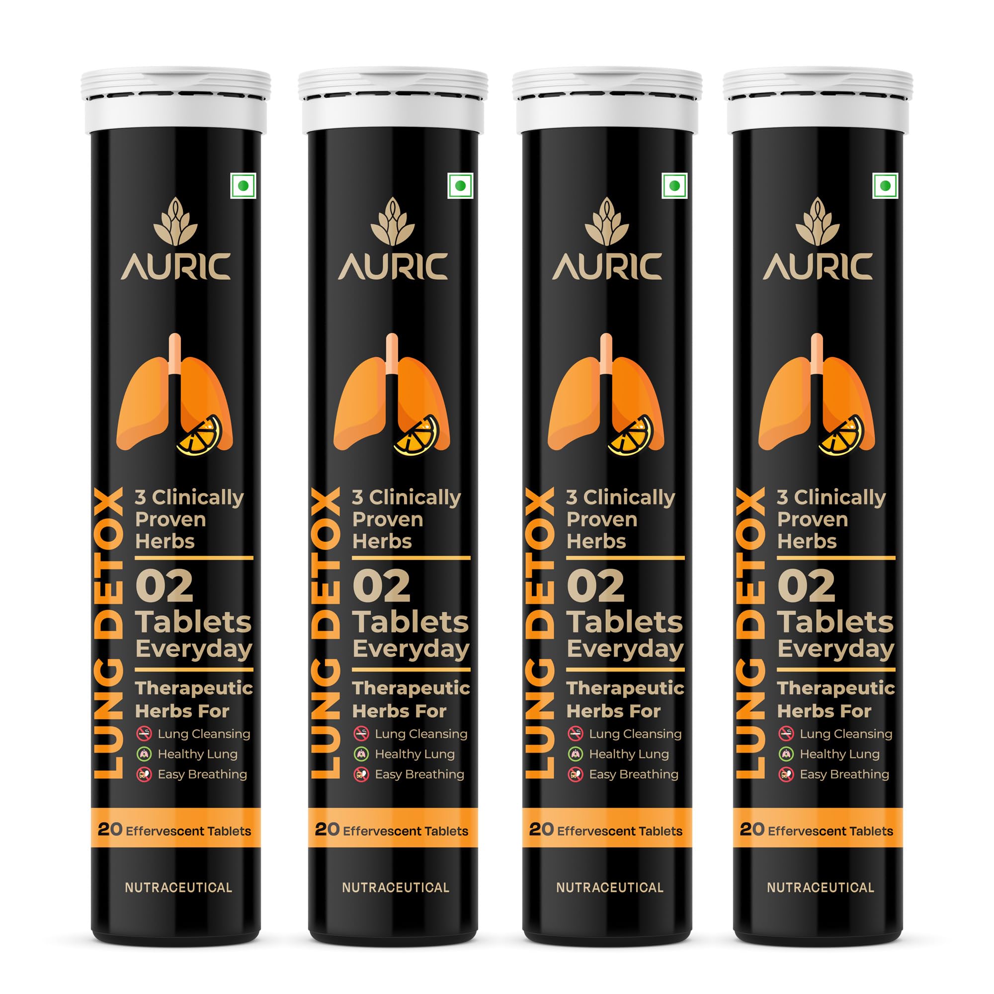 Lung Detox Supplement With Natural Blend of NAC (N acetyl L cysteine), Pushkarmool, Piper Longum & Licorice Herbs Extract | Pack of 80 Tablets