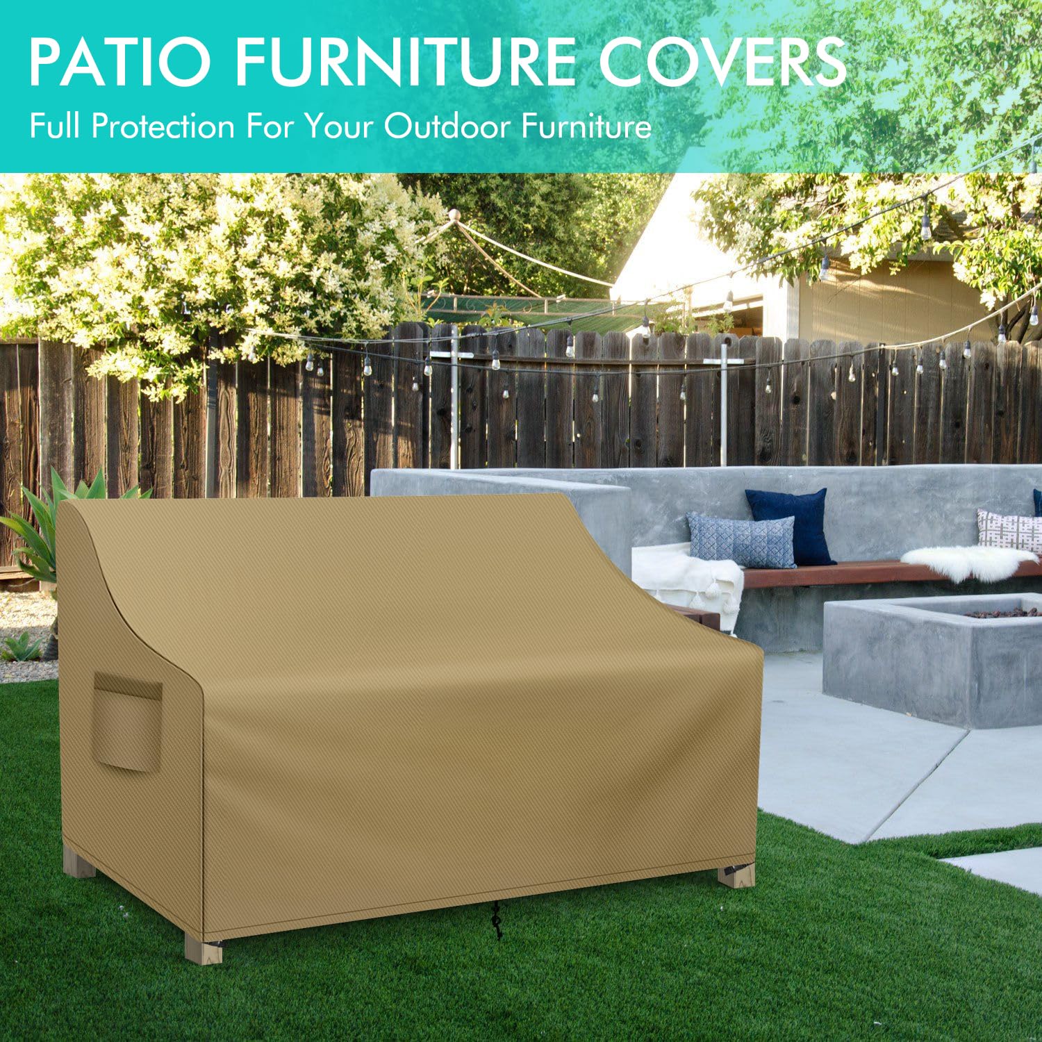Outdoor Couch Cover Heavy Duty Patio Sofa Cover Waterproof