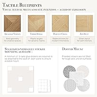Vista 8 de Paneles acústicos para pared, 6 piezas de 23.62 x 23.62 pulgadas, paneles acústicos artísticos, paneles acústicos decorativos, paneles acústicos
