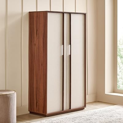 Centre | Shoji 24 Pair Shoe Cabinet | Shoe Storage for Home | Engineered Wood | Brown | 1 Year Warranty