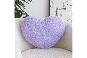 Lavender Color Heart Shaped Pillow for Home Decor