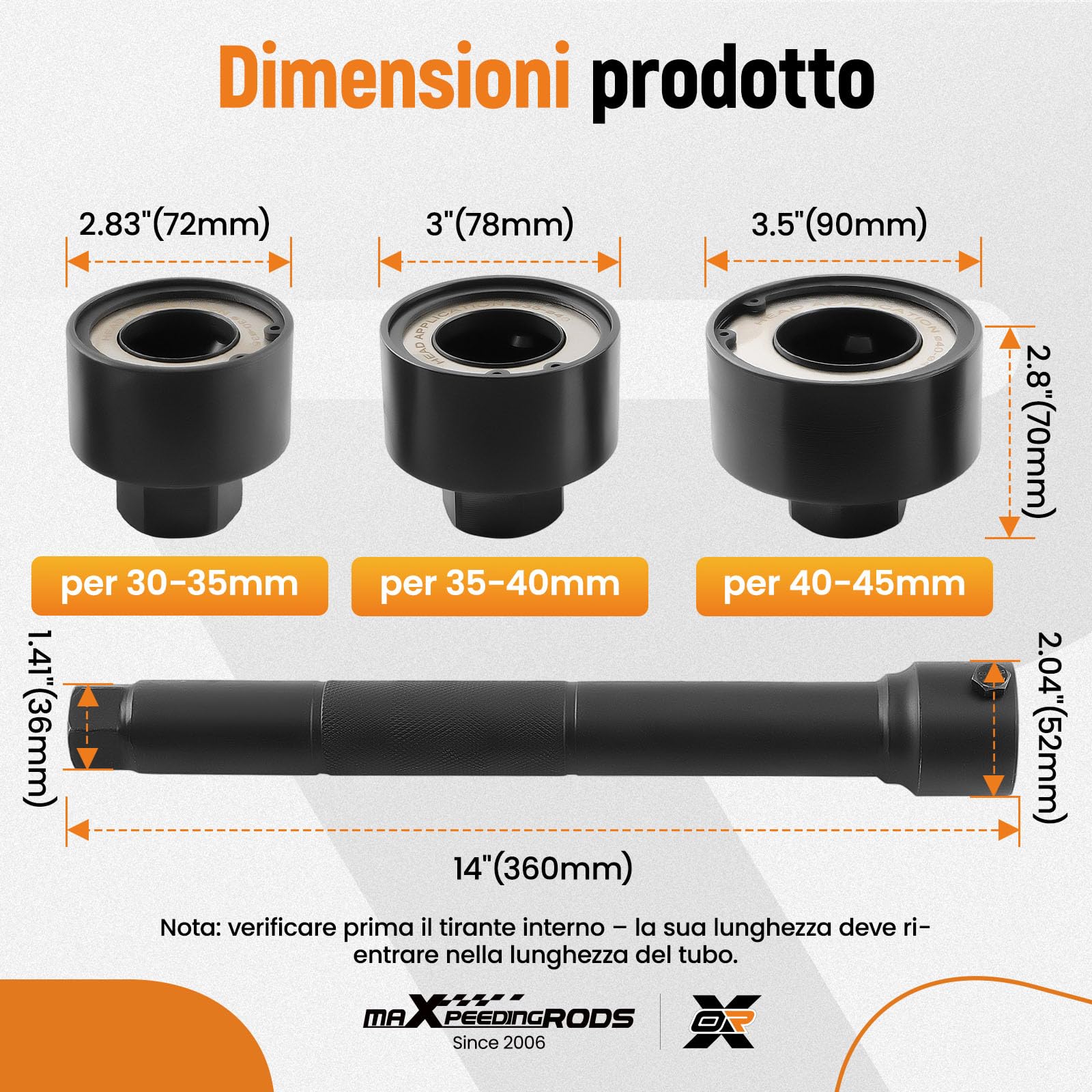 maXpeedingrods 4 pezzi per giunto assiale estrattore barra di accoppiamento | Estrattore universale snodi sferici assiali 30–45 mm – per tiranti sterzo