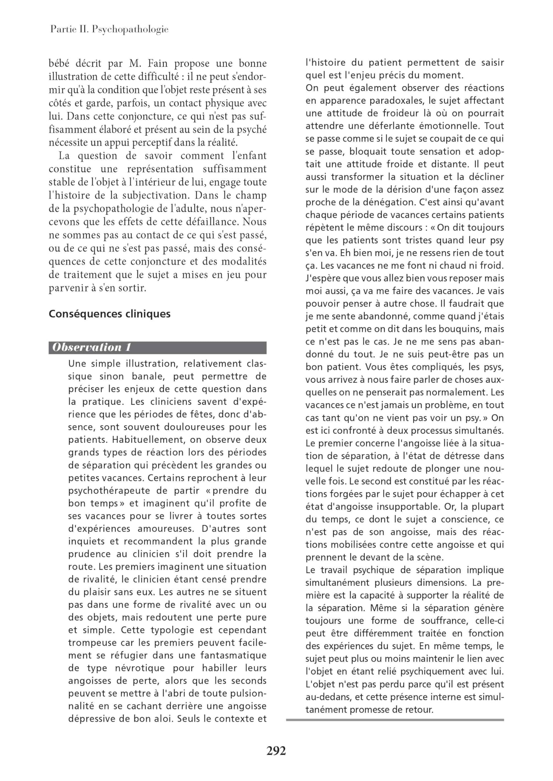 Manuel de psychologie et de psychopathologie clinique générale