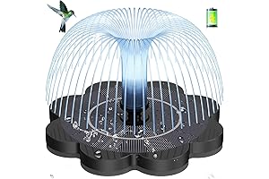 3.5W Solar Fountain with 2000mAh Battery - Solar Bird Bath Fountain, Hummingbird...