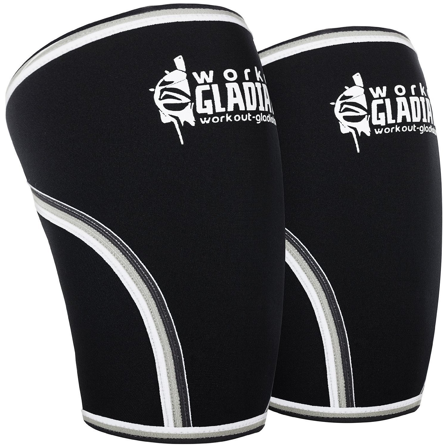7mm Knee Brace (One Pair,L) for Deadlifting, MMA, Crossfit, Squatting and Other Knee Support Needs - Injury Prevention or Recovery and Rehabilitation