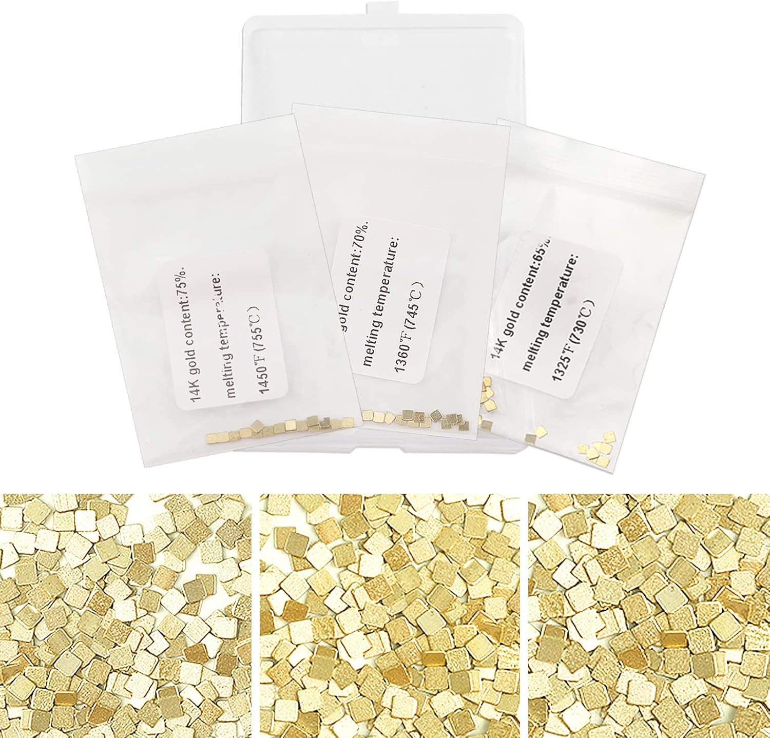 AIEX 14K Gold Chip Solder, 0.6 Gram (0.38DWT) Ultra Tiny Gold Chip