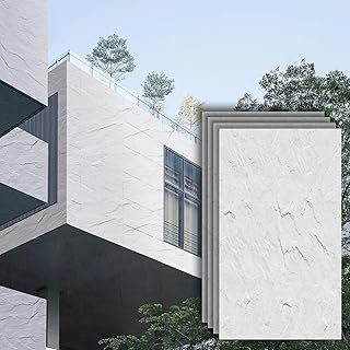Flexible 3D White Slate Wall Panels (4-Pack) | Bendable for Curved Walls...
