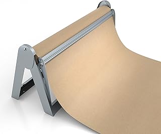 Paper Roll Dispenser and Cutter - Long 18" Roll Paper Holder - Great Butcher Paper Dispenser, Wrapping Paper Cutter, Craft Paper Holder, Vinyl Roll Holder and More