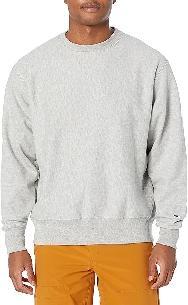 Champion Men's Reverse Weave Sweatshirt, Oxford Gray, M