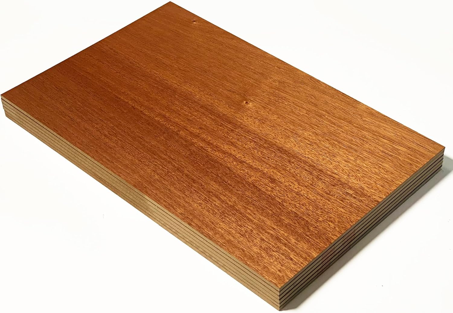 Mahogany | 3.9mm 1/8th inch, 12”x19” Premium Finished Two Sided with MDF Core, Glowforge Ready | Walnut, Cherry, Maple, Red Oak, White Oak, Alder, Pine, Cedar, Sapele, Mahogany, Hickory, Bamboo