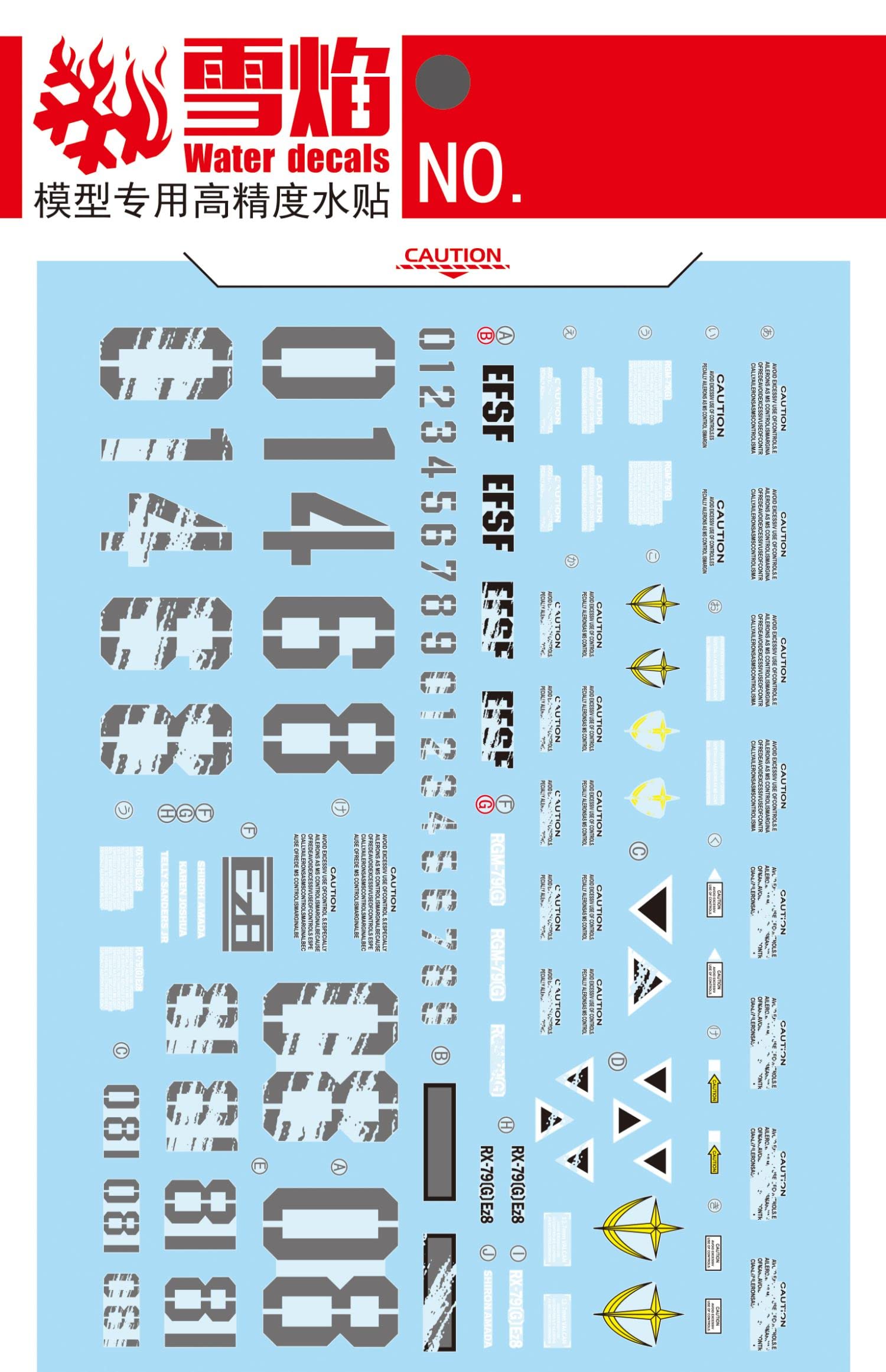 Amazon.com: ANSAI Decals Decal Fluorescent for Hobby GAT-X105E